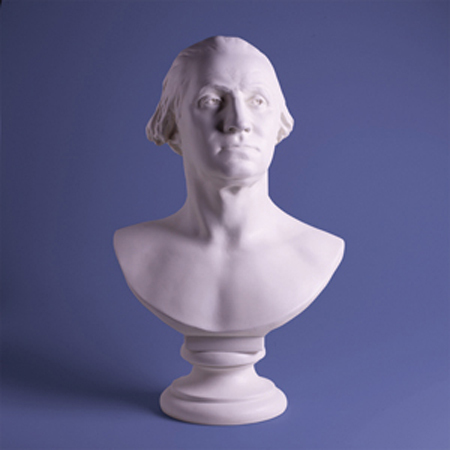 George Washington 23” Houdon BUST - White