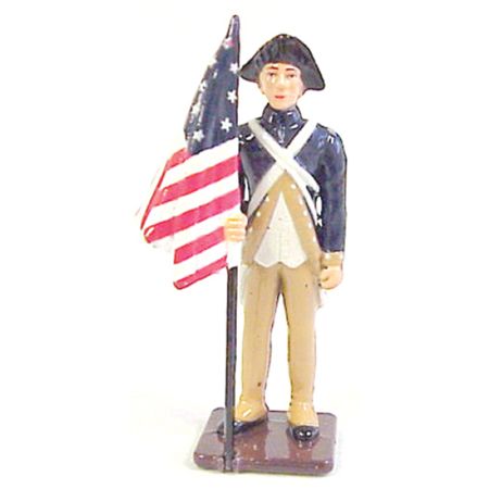 Colonial Flagbearer Metal Figurine - 17660