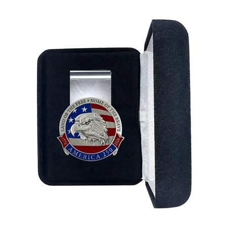 America's 250th Anniversary Eagle Head with Flag Money Clip