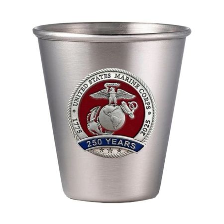 250th Anniversary Marine Corps Stainless Steel Tapered Shot
