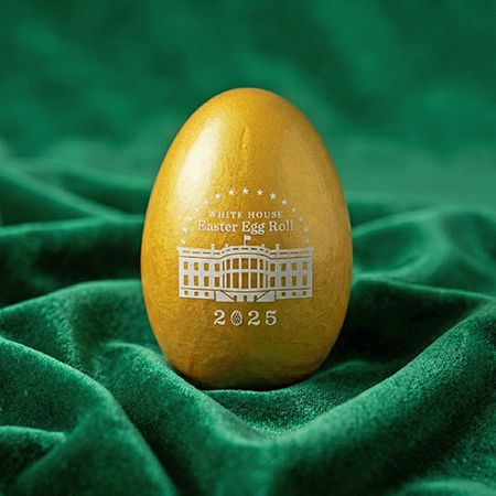 Official 2025 White House Commemorative Golden Easter Egg