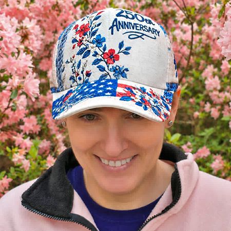 250th Anniversary Printed Floral Baseball Cap