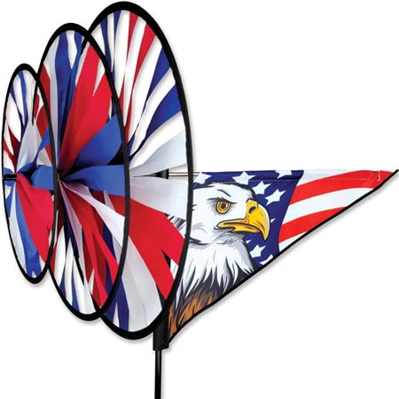 Patriotic Eagle Triple Wind Spinner - 22186