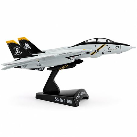 F-14B Tomcat Fighter Jet Model: USS John F. Kennedy Jolly Rogers Edition (1:160 Scale)