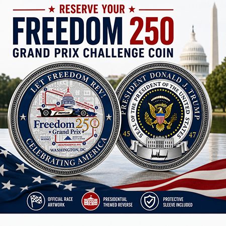 Freedom 250 Grand Prix Challenge Coin
