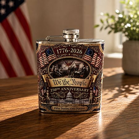 America 250 Commemorative Flask