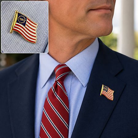 America 250 American Flag Lapel Pin