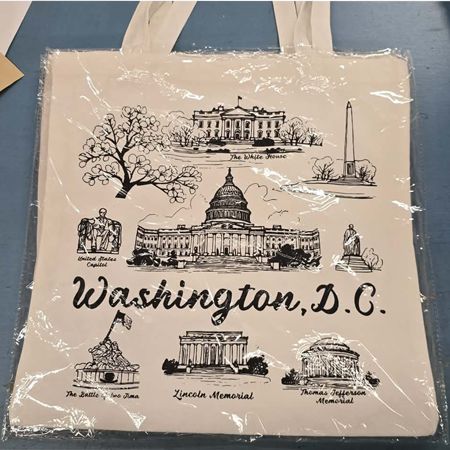 Washington, D.C. Landmarks Canvas Tote Bag