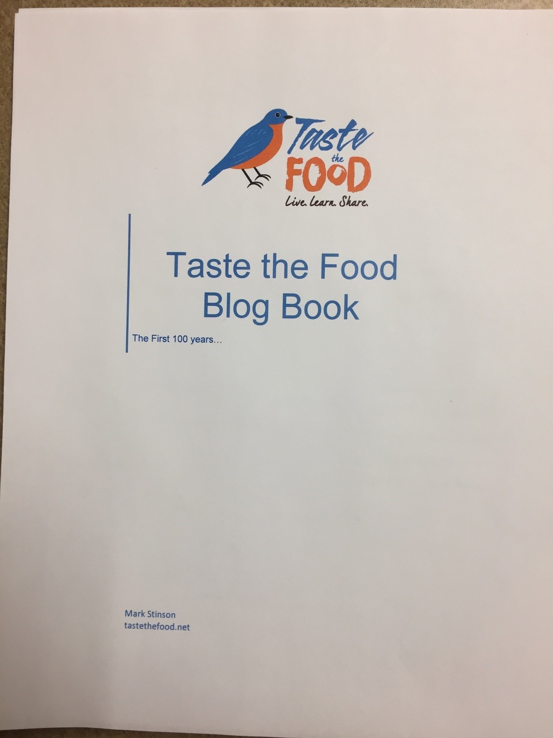 Taste the Food Blog Book