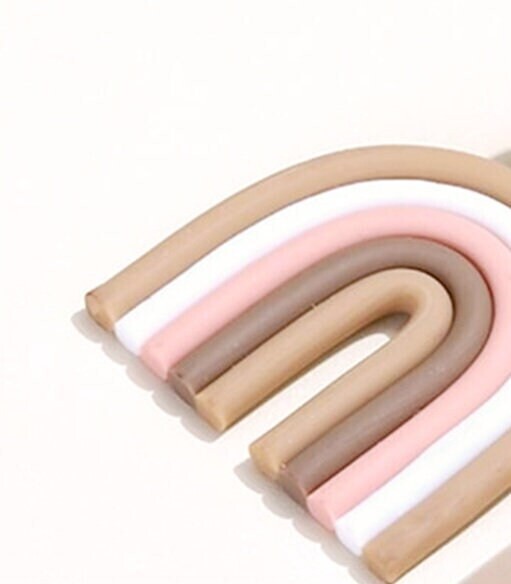 Rainbow Cake Decorations 5 colours. Coffe with pink.