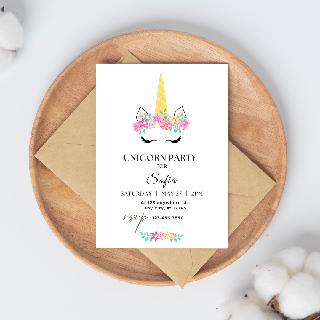 Invite Unicorn (BIRTHDAY)