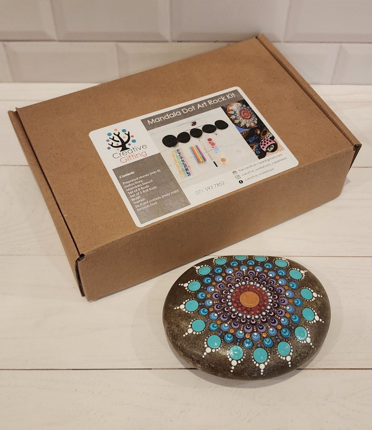 Dot art mandala rock kit