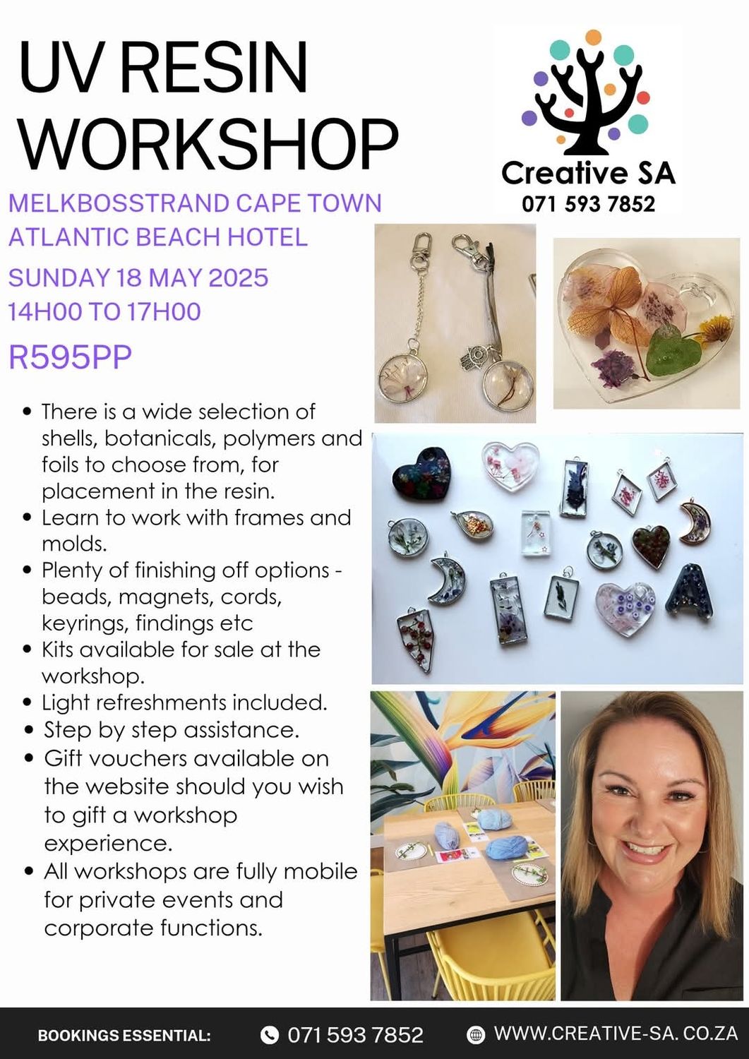 UV Resin Workshop @ 14h00 on 18 May 2025 in Melkbosstrand