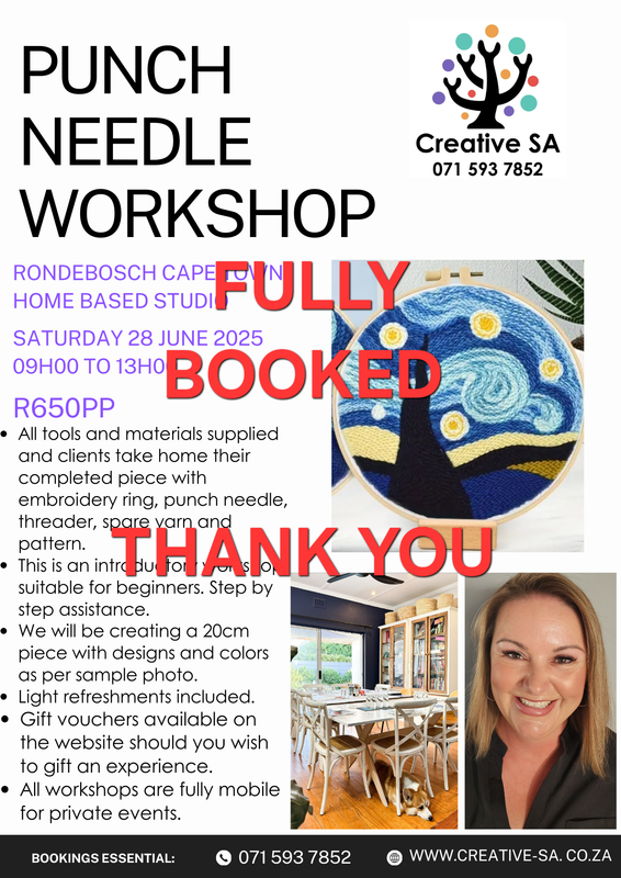 Punch Needle Workshop @ 09h00 in Rondebosch on 28 June 2025
