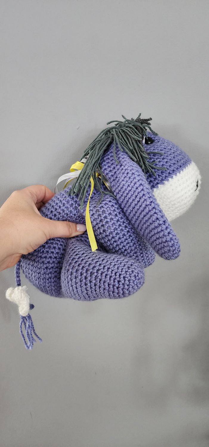 Crochet donkey lavender