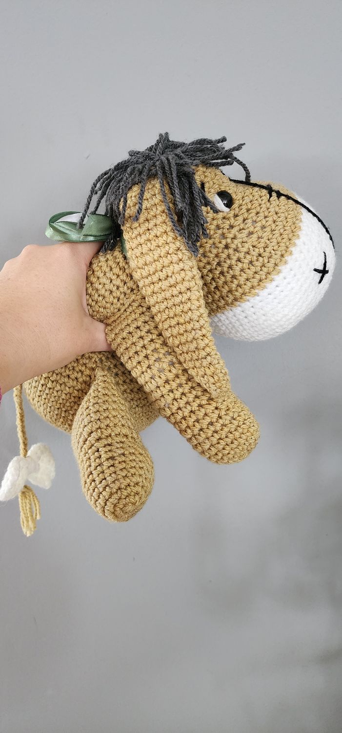 Crochet donkey beige