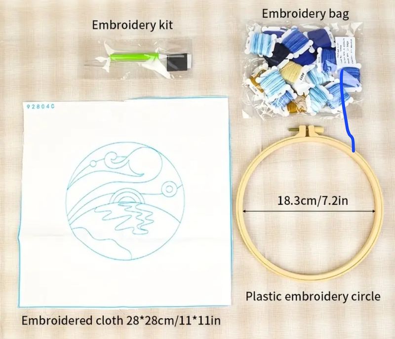 Punch needle kit (sun - embroidery thread)