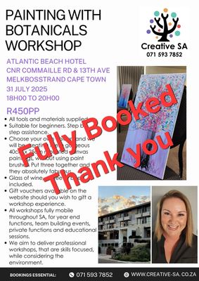 Painting with botanicals @ 18h00 on 31 July 2025 in Melkbosstrand