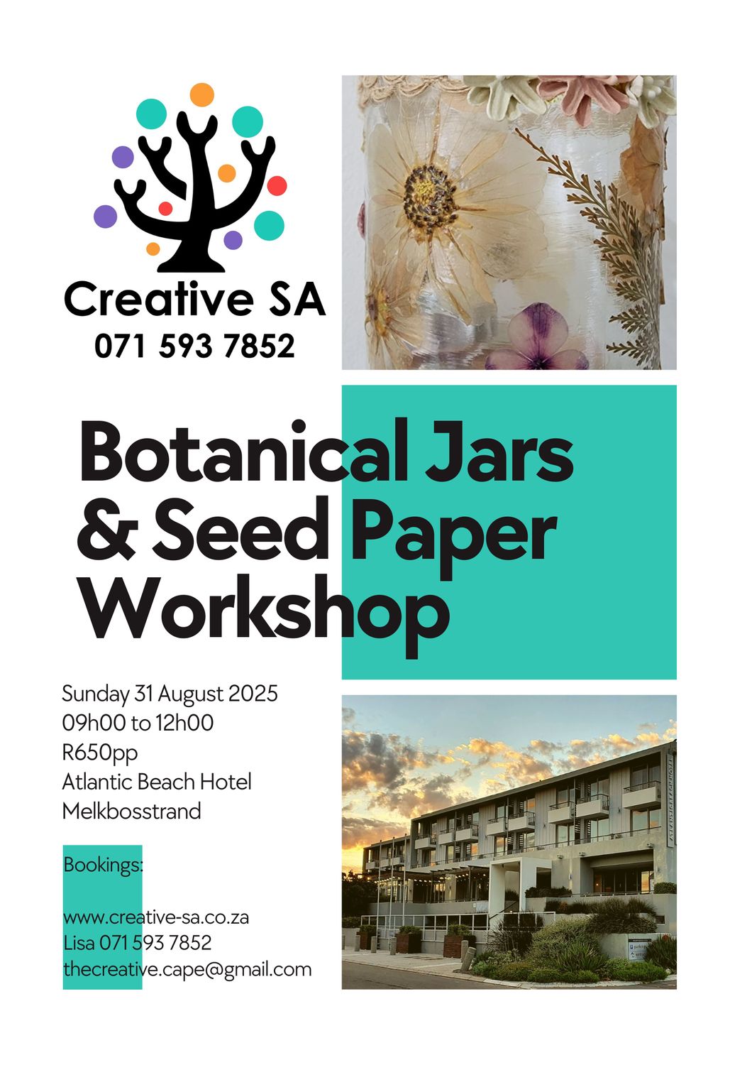 Press Dried Botanical Glass Jars &amp; Seed Paper Making Workshop