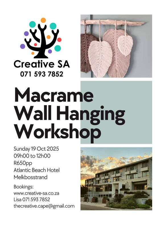 Macrame Feathers Wall Hanging Workshop - 19 Oct 2025 @ 09h00
