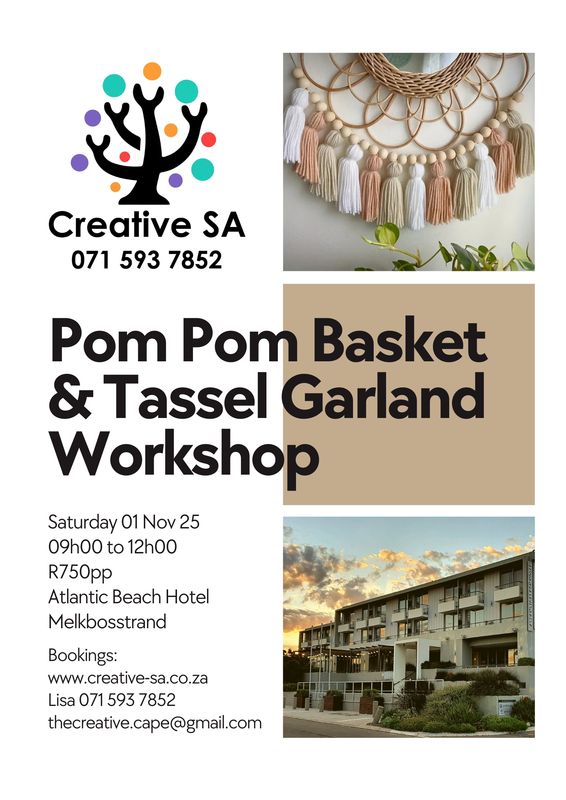 Pom Pom Basket &amp; Tassel Garland Workshop - 01 Nov 2025 @ 09h00