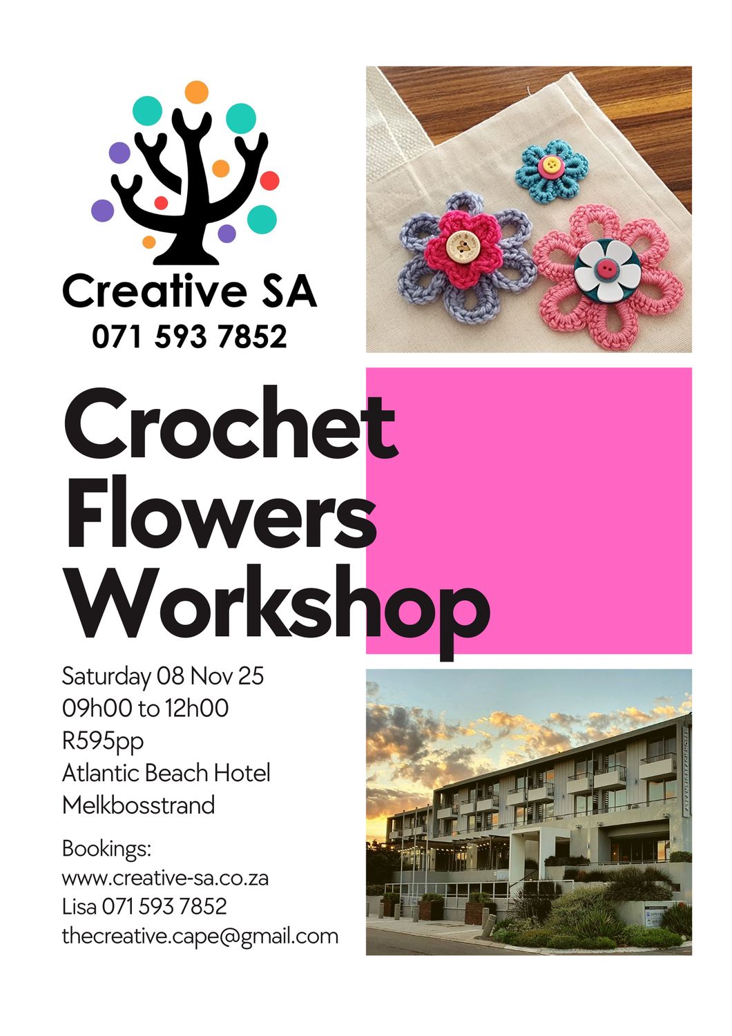 Crochet Flowers Workshop - 08 Nov 2025 @ 09h00