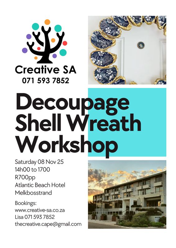 Decoupage Shell Wreath Workshop - 08 Nov 2025 @ 14h00