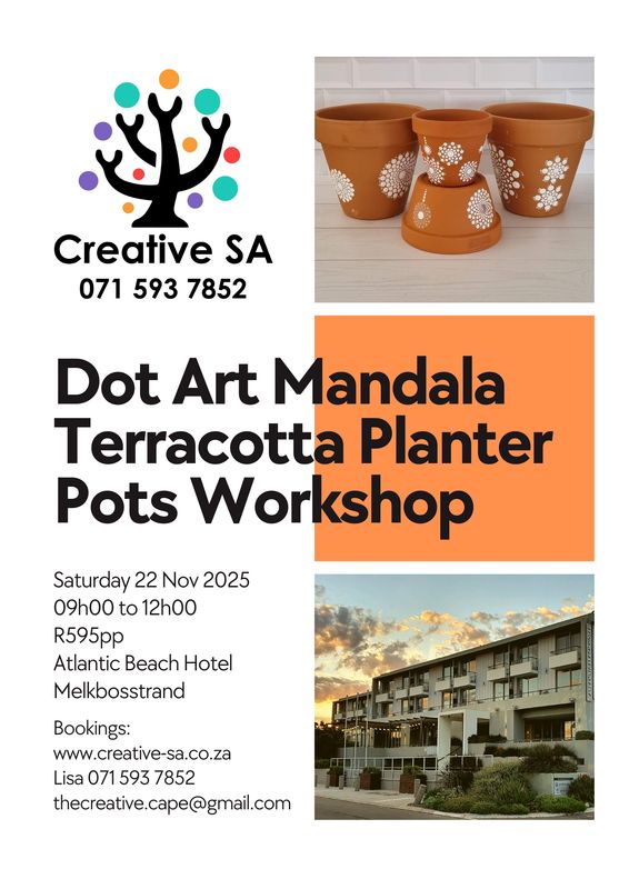 Dot Art Mandala Planter Pot Workshop - 22 Nov 2025 @ 09h00