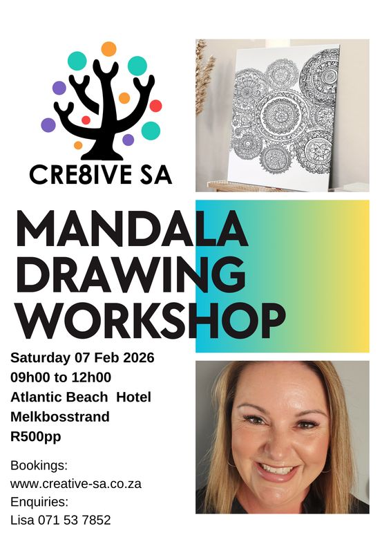 Mandala Drawing Workshop @ 09h00 on 07 Feb 2026 - Atlantic Beach Hotel Melkbosstrand