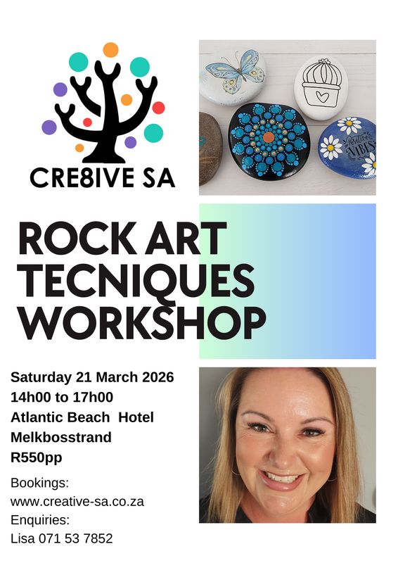 Rock Art Techniques Workshop @ 14h00 on 21 March 2026 - Atlantic Beach Hotel Melkbosstrand