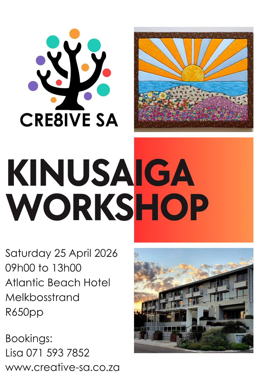 Kinusaiga Workshop @ 09h00 on 25 April 2026 - Atlantic Beach Hotel Melkbosstrand