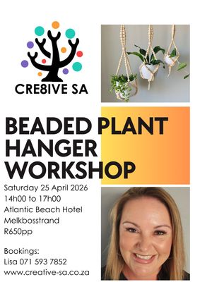 Wooden Beaded Plant Hanger Workshop @ 14h00 on 25 April 2026 - Atlantic Beach Hotel Melkbosstrand