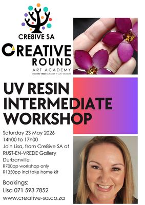 UV Resin Level 2 workshop @ 14h00 on 23 May 2026 - Rust-en-Vrede Gallery Durbanville (incl take home kit)