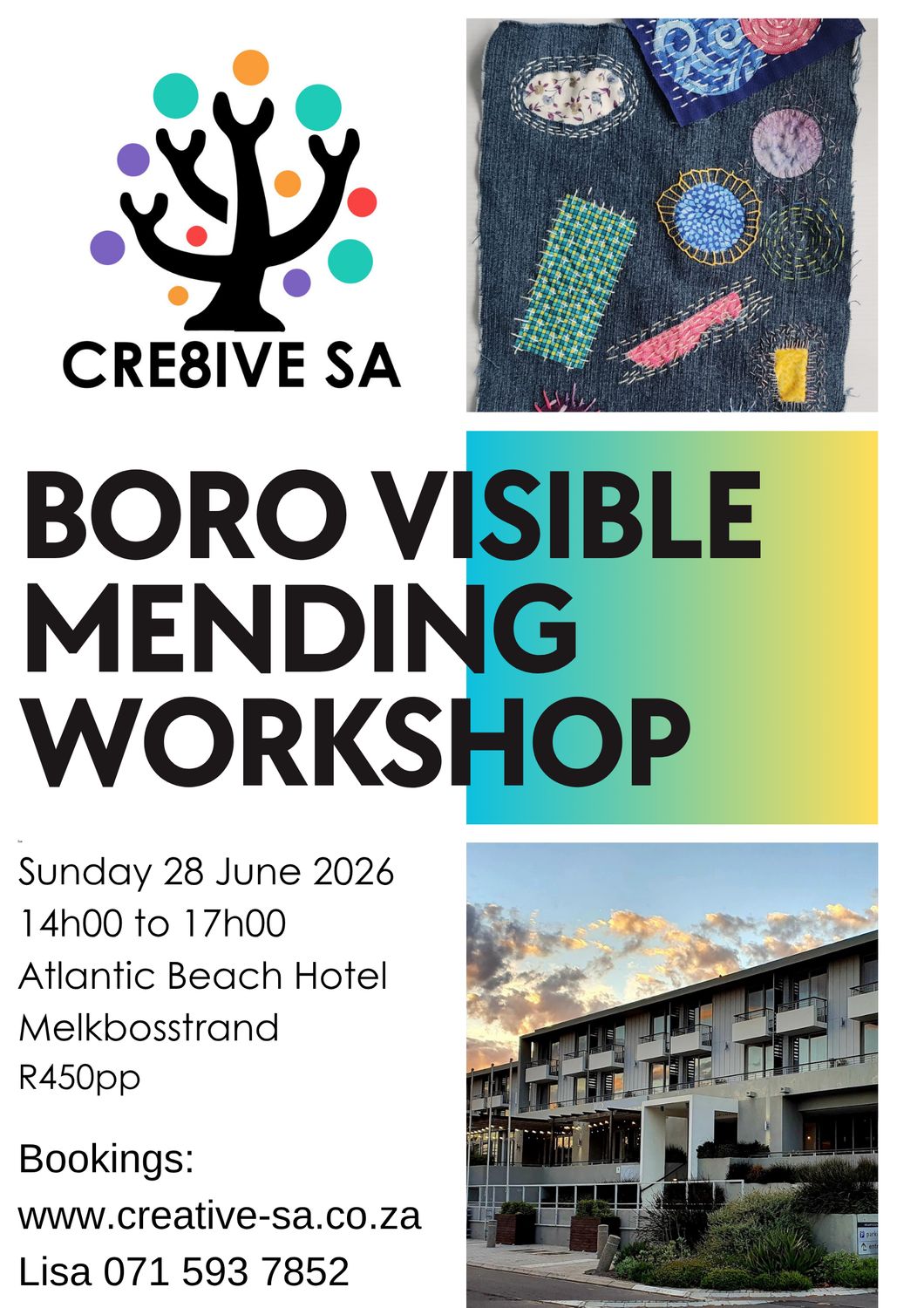 Boro Visible Mending Workshop @ 14h00 on 28 June 2026 - Atlantic Beach Hotel Melkbosstrand