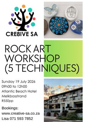 Rock Art Techniques Workshop @ 09h00 on 19 July 2026 - Atlantic Beach Hotel Melkbosstrand