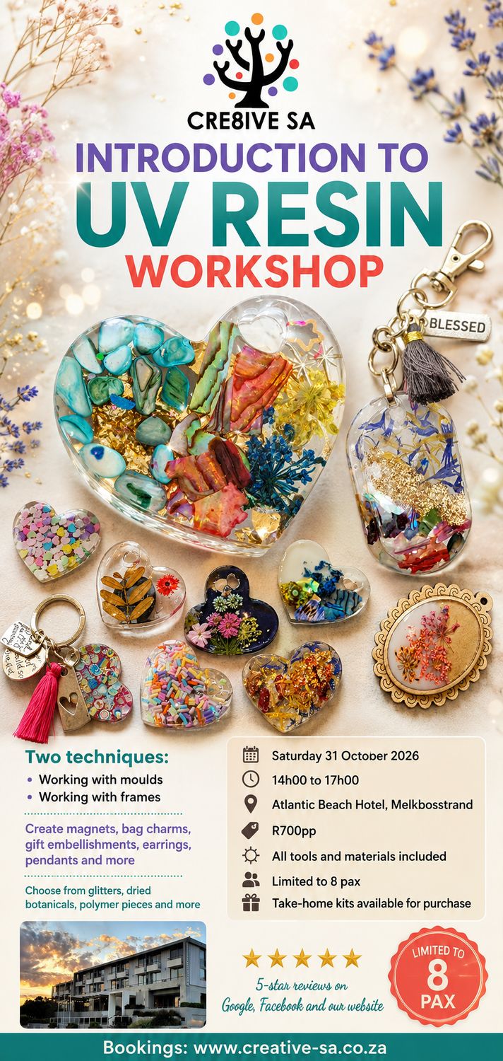 UV Resin Workshop @ 14h00 on 31 Oct 2026 - Atlantic Beach Hotel Melkbosstrand