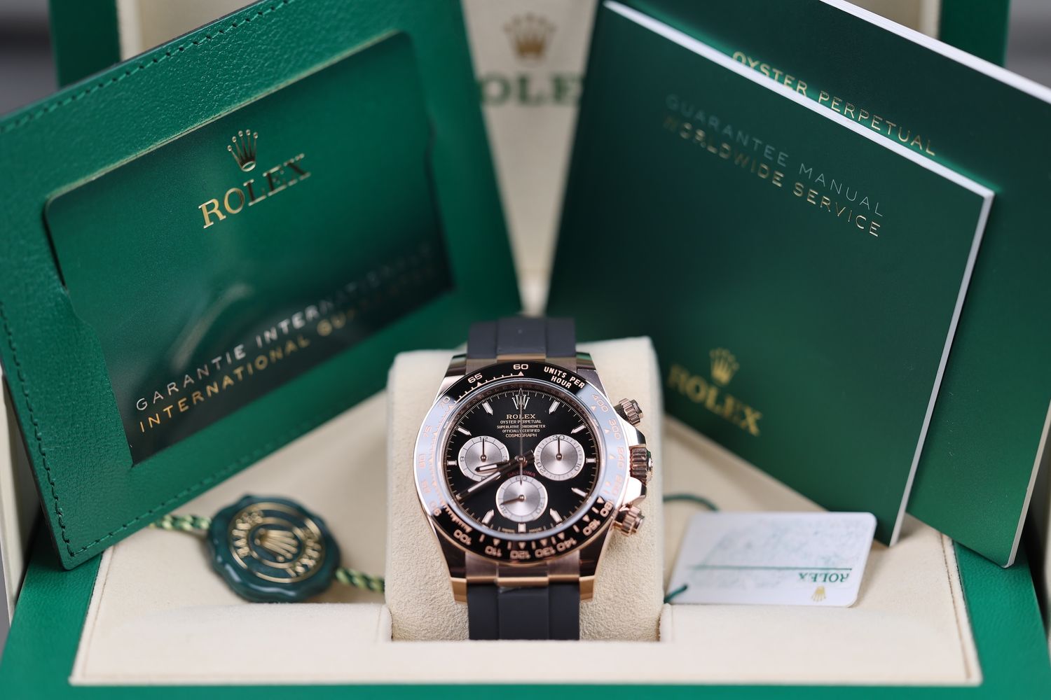 Rolex Daytona Oysterflex Roségold Schwarz - 2024