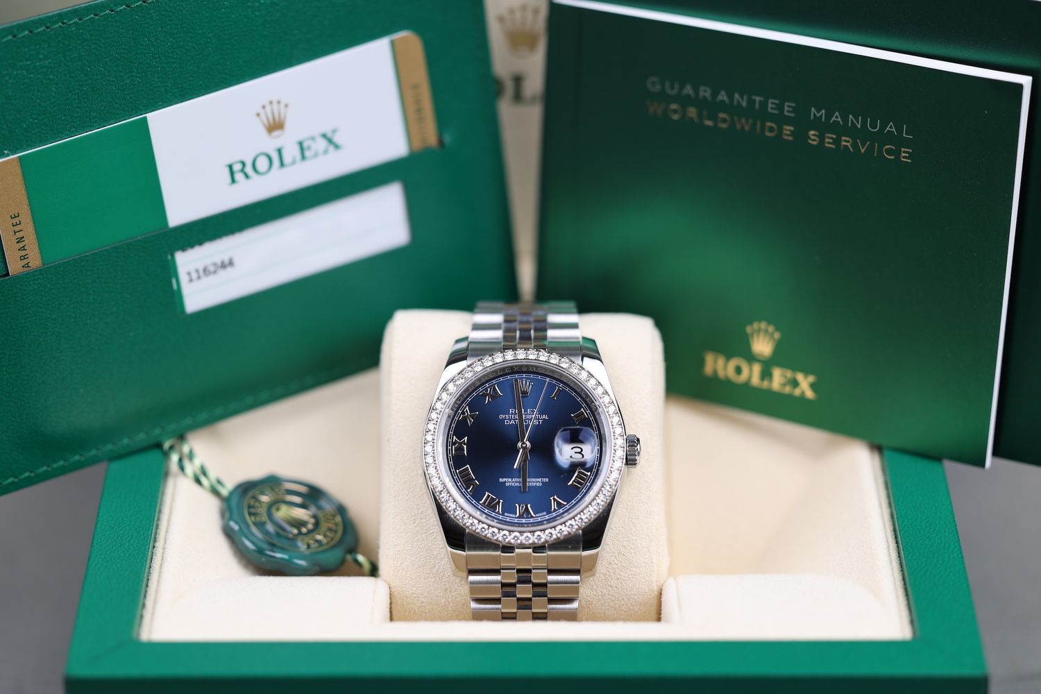 Rolex Datejust 36 Blau Römisch DIA - 2018