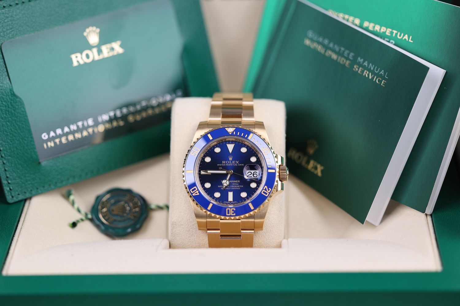 Rolex Submariner Date Gelbgold Blau - 2021