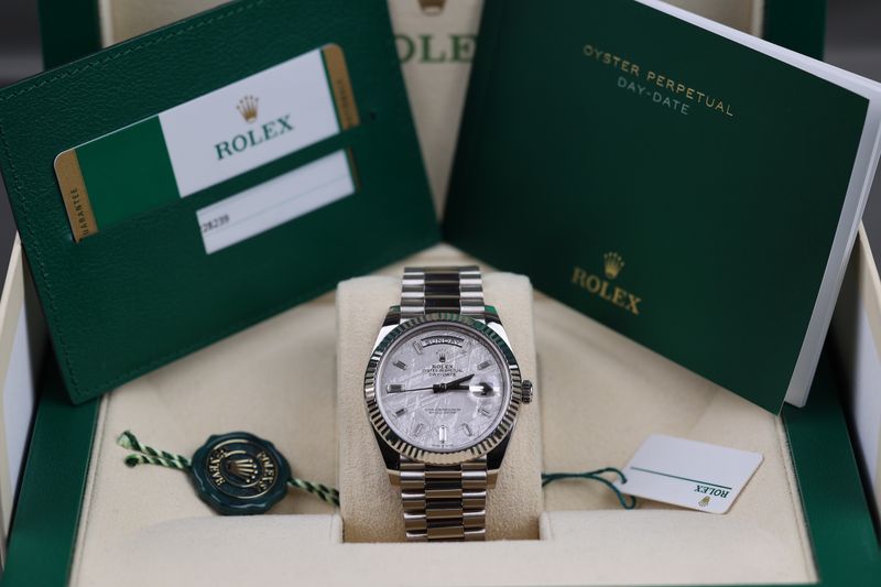 Rolex Day Date 40 Weißgold Meteorite - 2020
