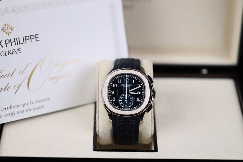 Patek Philippe Aquanaut Chronograph Weißgold Blau - 2021