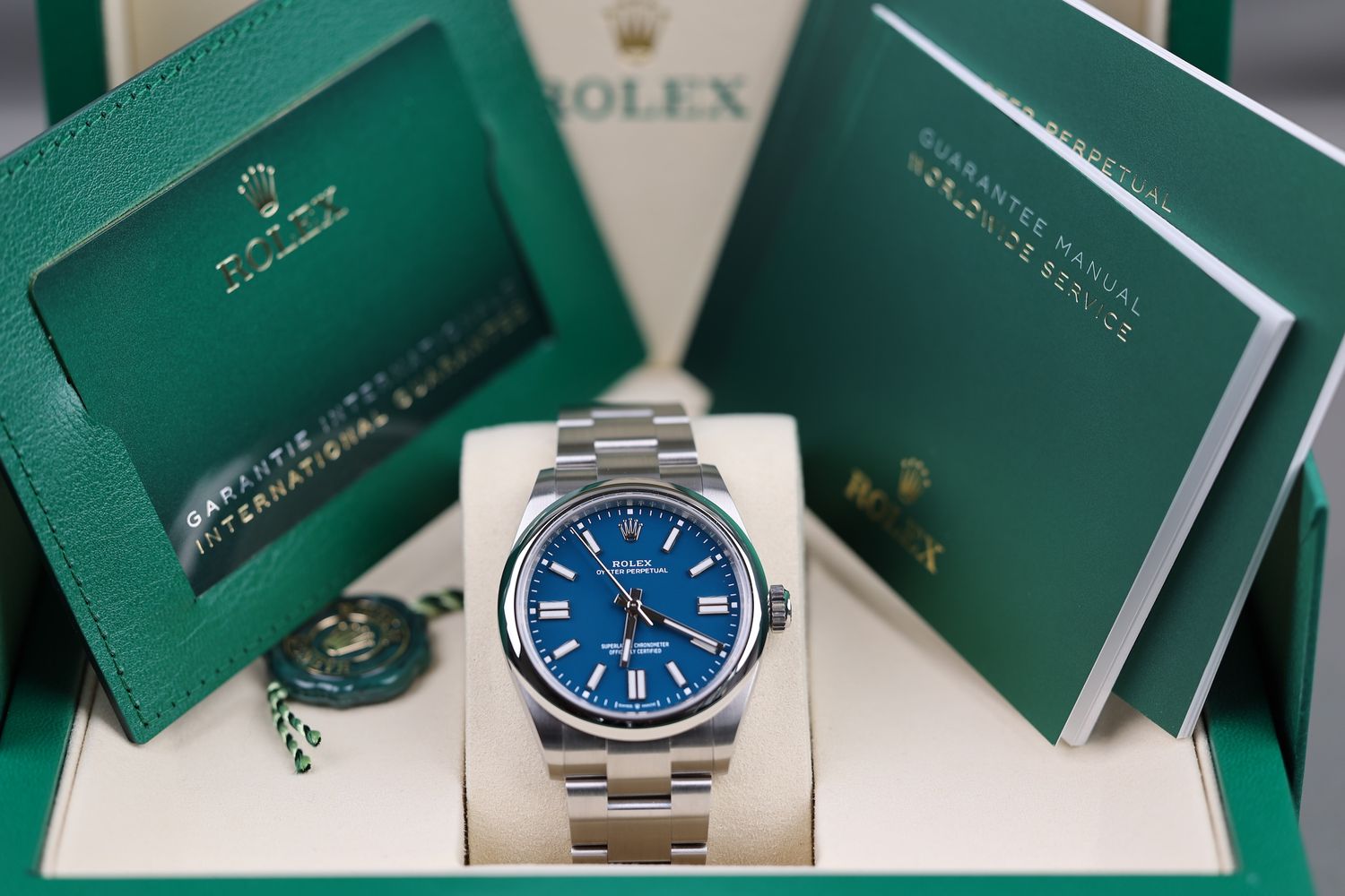 Rolex Oyster Perpetual Med Blau - 2025