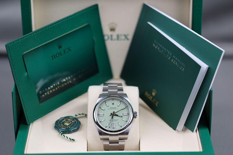 Rolex Oyster Perpetual Pistachio - 2025 Rolex Oyster Perpetual Pistachio - 2025