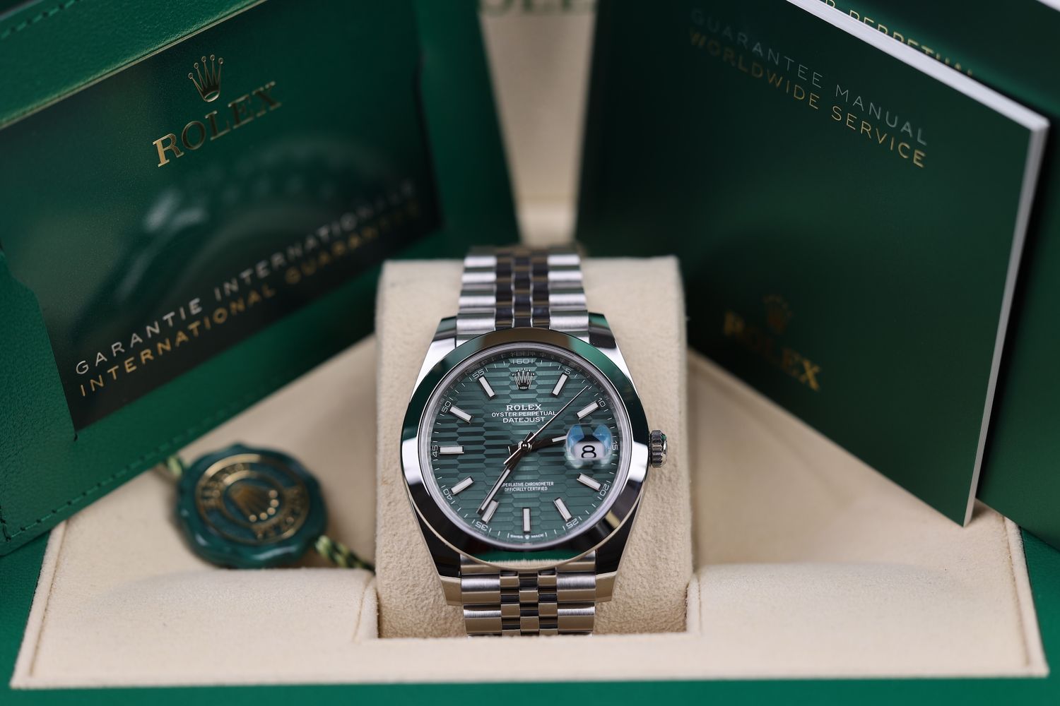 Rolex Datejust 41 Fluted Mint Green - 2023