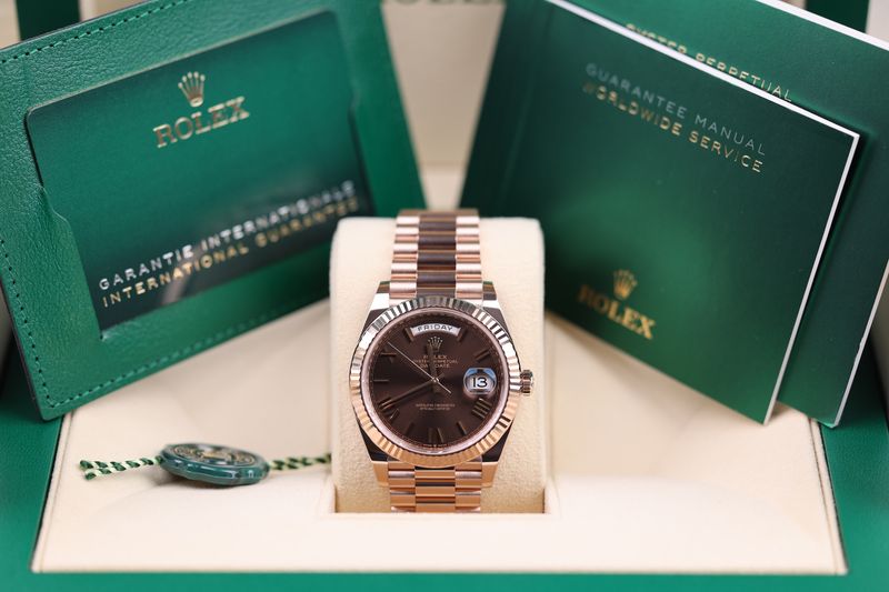 Rolex Day Date 40 Roségold Schoko Römisch - 2022 Rolex Day Date 40 Roségold Schoko Römisch - 2022