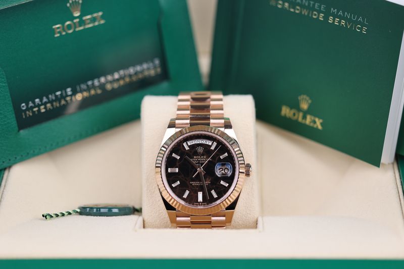 Rolex Day Date 40 Roségold Eisenkiesel - 2022 Rolex Day Date 40 Roségold Eisenkiesel - 2022