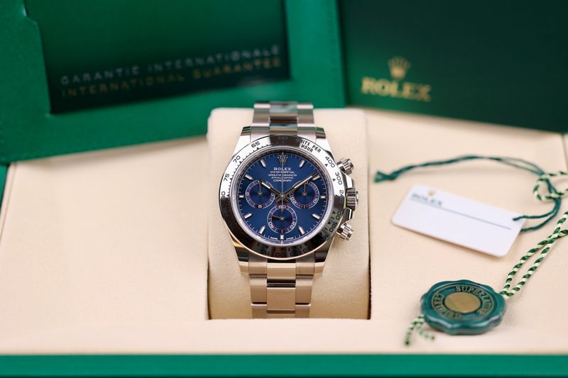 Rolex Daytona Weißgold Blau - 03/2026 Rolex Daytona Weißgold Blau - 03/2026