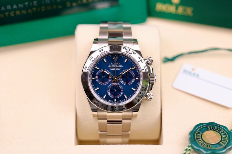 Rolex Daytona Weißgold Blau - 03/2026