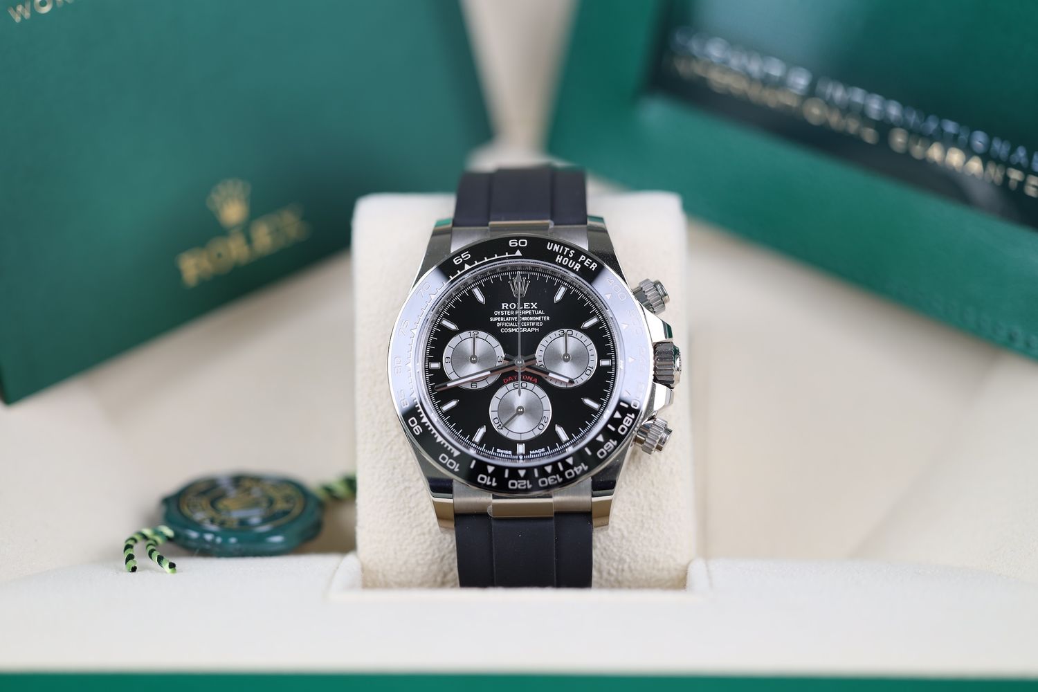 Rolex Daytona Oysterflex Weißgold Schwarz - 03/2026 Rolex Daytona Oysterflex Weißgold Schwarz - 03/2026