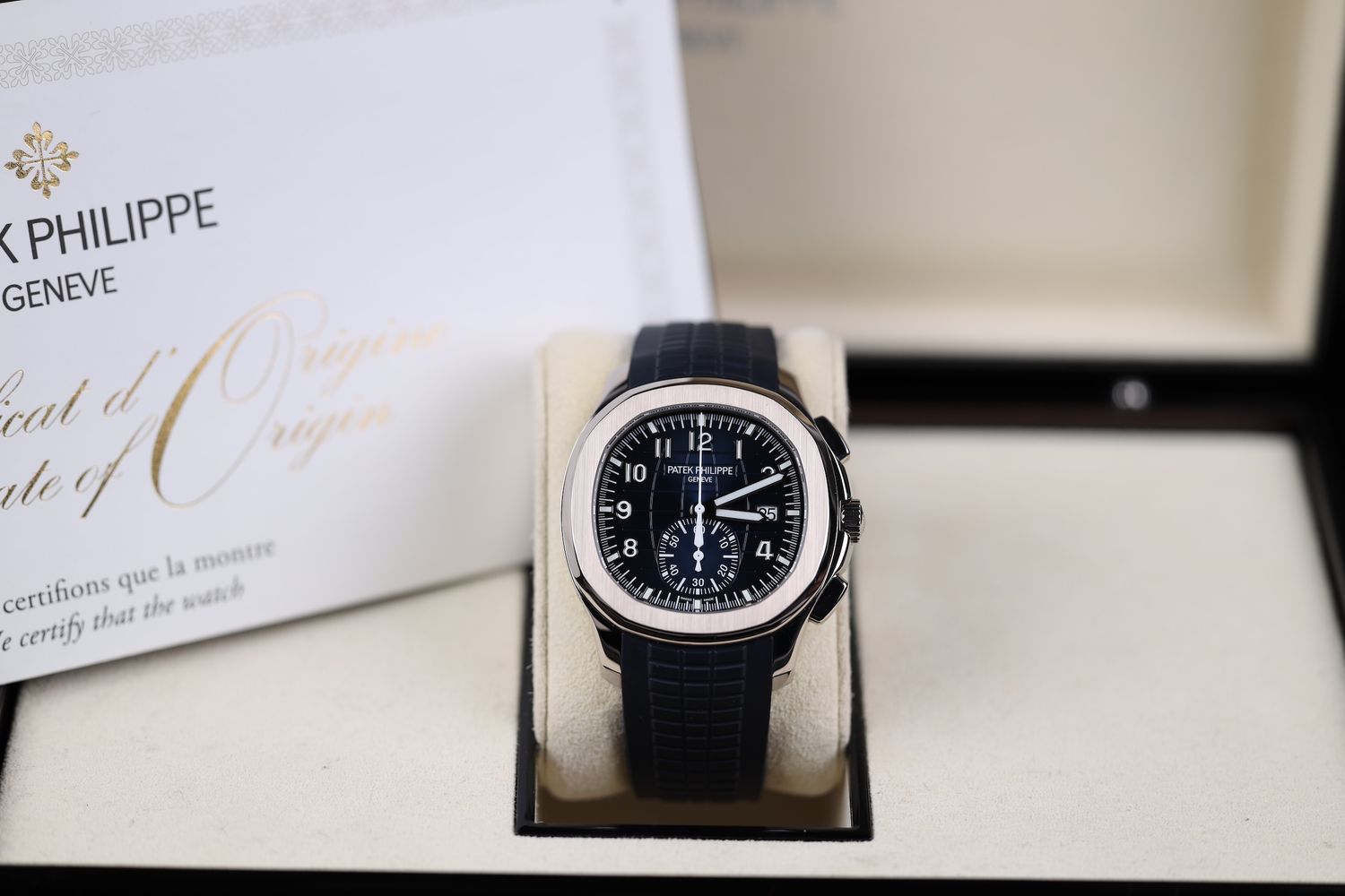 Patek Philippe Aquanaut Weißgold Chronograph Blau - 2022 Patek Philippe Aquanaut Weißgold Chronograph Blau - 2022